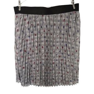 Pleated floral print ELLE skirt